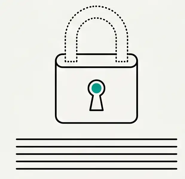 Closed padlock over the campaign's documents